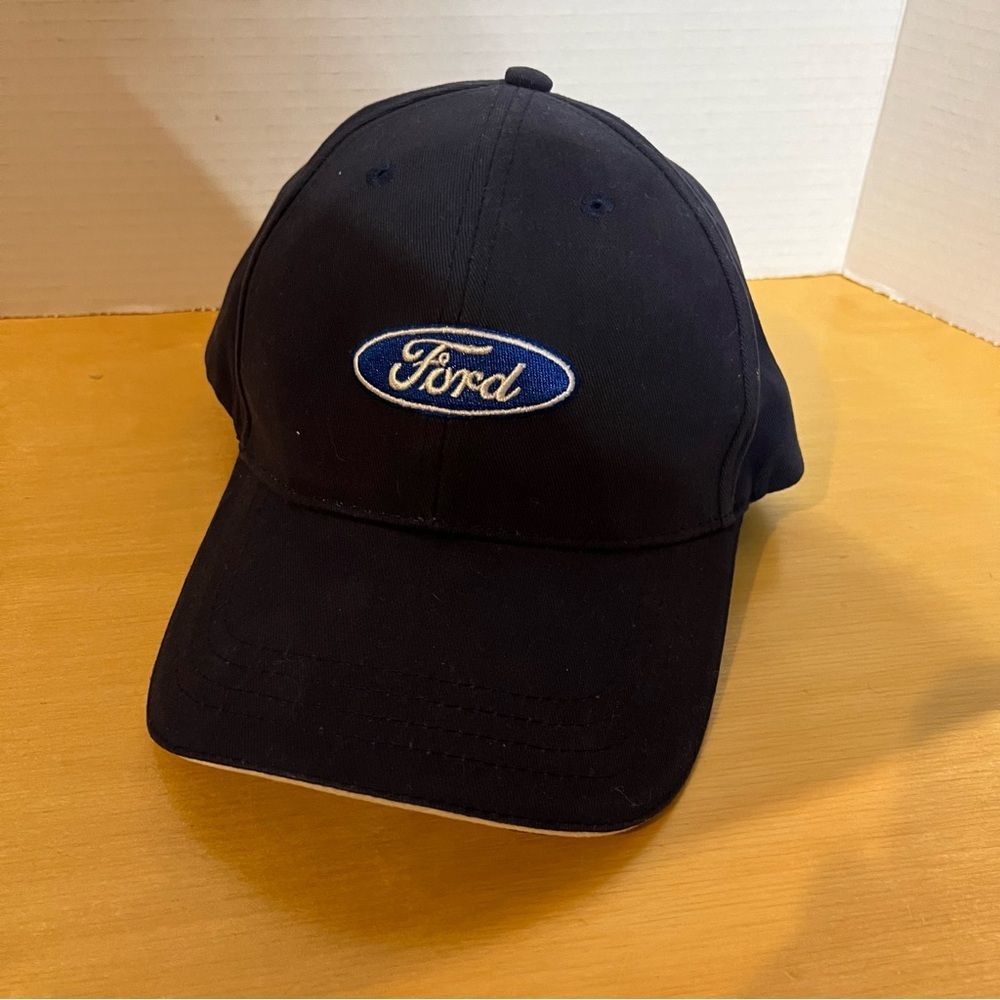 FORD Men’s Hat License Rotunda Cap One Size Cotton Navy Blue